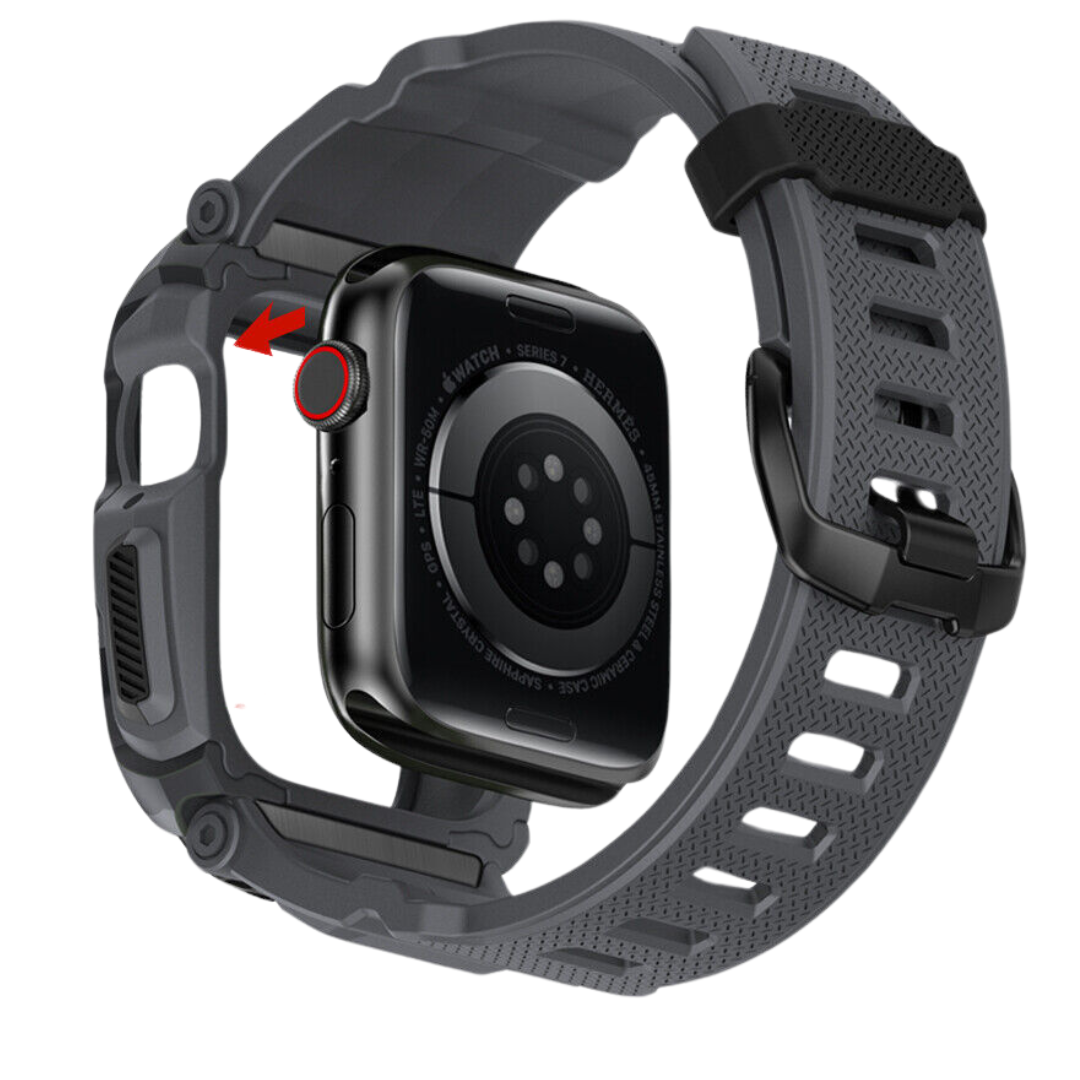 installation demo of apple watch in protective case