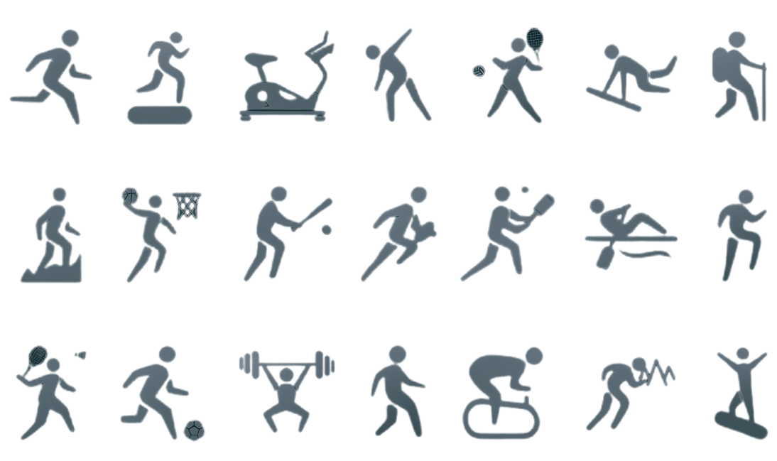 image of grey icons showing different spots activity