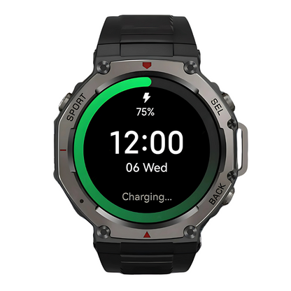 Smartwatch with a charging display on a white background